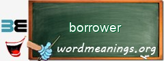 WordMeaning blackboard for borrower